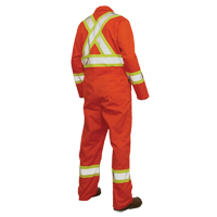 Combinaison de s&eacute;curit&eacute; non doubl&eacute;e, Grand, Orange haute visibilit&eacute; Helyx Safety & Industrial Supplies