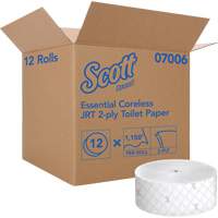 Papier hygi&eacute;nique Scott Essential, Rouleau G&eacute;ant/Sans rouleau central, 2 Pli, Longueur 1150', Blanc Helyx Safety & Industrial Supplies