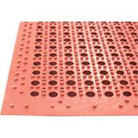 Tapis de s&eacute;rie Competitor, &agrave; fentes, 3' x 5' x 7/8", Orange, Caoutchouc naturel Helyx Safety & Industrial Supplies