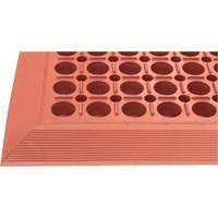 Tapis de s&eacute;rie Competitor, &agrave; fentes, 3' x 5' x 7/8", Orange, Caoutchouc naturel Helyx Safety & Industrial Supplies