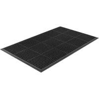 Tapis de s&eacute;rie Competitor, &agrave; fentes, 3' x 5' x 7/8", Noir, Caoutchouc naturel Helyx Safety & Industrial Supplies