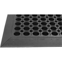 Tapis de s&eacute;rie Competitor, &agrave; fentes, 3' x 5' x 7/8", Noir, Caoutchouc naturel Helyx Safety & Industrial Supplies