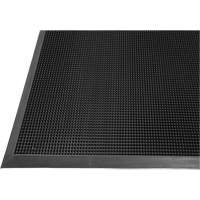 Gritstop Fingermat Matting, Rubber, Scraper Type, Textured Pattern, 2' x 2-2/3', Black Helyx Safety & Industrial Supplies