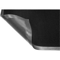 Gritstop Fingermat Matting, Rubber, Scraper Type, Textured Pattern, 2' x 2-2/3', Black Helyx Safety & Industrial Supplies