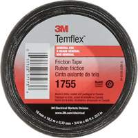 Temflex Cotton Friction Tape 1755, 19 mm (3/4") x 18.28 m (60'), Black Helyx Safety & Industrial Supplies