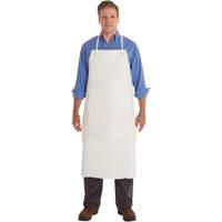 AlphaTec&reg; 56-101 PVC Apron, PVC/Vinyl, White, 33" W x 44" L Helyx Safety & Industrial Supplies