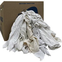 Boîte de chiffons d'essuyage, Ganzie, Blanc, 20 lb Helyx Safety & Industrial Supplies