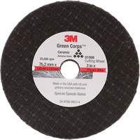 General-Purpose Cut-Off Wheel, 3" x 1/16", 3/8" Arbor, Type 27, Aluminum Oxide, 25000 RPM Helyx Safety & Industrial Supplies