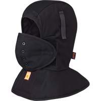 565A Flame Resistant Quilted Long Neck Hardhat Liner, Black, Cotton Helyx Safety & Industrial Supplies