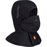 565A Flame Resistant Quilted Long Neck Hardhat Liner, Black, Cotton Helyx Safety & Industrial Supplies