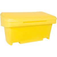 Heavy-Duty Outdoor Salt and Sand Storage Container, 24" x 48" x 24", 10 cu. Ft., Yellow Helyx Safety & Industrial Supplies