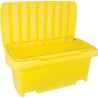Heavy-Duty Outdoor Salt and Sand Storage Container, 24" x 48" x 24", 10 cu. Ft., Yellow Helyx Safety & Industrial Supplies