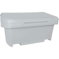 Heavy-Duty Outdoor Salt and Sand Storage Container, 24" x 48" x 24", 10 cu. Ft., Grey Helyx Safety & Industrial Supplies