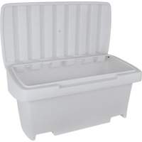 Heavy-Duty Outdoor Salt and Sand Storage Container, 24" x 48" x 24", 10 cu. Ft., Grey Helyx Safety & Industrial Supplies