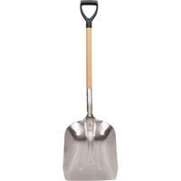 Scoop Shovel, Wood, Aluminum Blade, D-Grip Handle, 24-1/2" Length Helyx Safety & Industrial Supplies