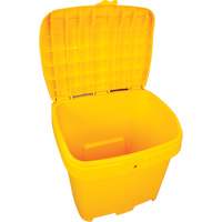 Bacs d'entreposage pour sel & sable, Avec Moraillon, 21" x 27" x 26", 4,24 pi³, Jaune Helyx Safety & Industrial Supplies