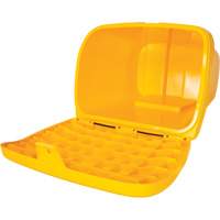 Bacs d'entreposage pour sel & sable, Avec Moraillon, 21" x 27" x 26", 4,24 pi³, Jaune Helyx Safety & Industrial Supplies