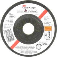 Green Corps Flexible Grinding Wheel, 4-1/2" x 1/8", 7/8" Arbor, Ceramic, Type 27 Helyx Safety & Industrial Supplies