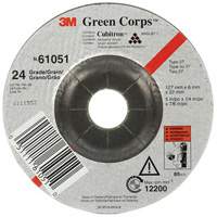 Green Corps Flexible Grinding Wheel, 5" x 1/4", 7/8" Arbor, Ceramic, Type 1 Helyx Safety & Industrial Supplies