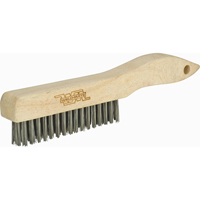 Brosses &agrave; gratter industrielles &agrave; manche en patin, Acier inoxydable, 3 x 16 rangs de fils, Longueur 10-1/2" Helyx Safety & Industrial Supplies