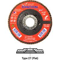 OVATION MEULE LAMELLE41/2X5/811 GRAIN36, 4-1/2" x 5/8"-11, Type 27, Grain 36, Zirconium Helyx Safety & Industrial Supplies