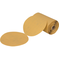 Stikit 216U Gold Paper Disc Roll, 6" Dia., P360 Grit, Aluminum Oxide Helyx Safety & Industrial Supplies