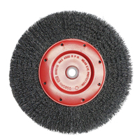 Brosses &eacute;conomiques &agrave; fils cr&ecirc;p&eacute;s - Face &eacute;troite, 6" dia., Fils 0.014, Arbre 2" Helyx Safety & Industrial Supplies