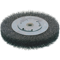 Brosses &eacute;conomiques &agrave; fils cr&ecirc;p&eacute;s - Face large, 6" dia., Fils 0.014, Arbre 2" Helyx Safety & Industrial Supplies
