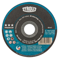Premium 2 In 1 Thincut Cut-Off Wheel, 4-1/2" x 0.045", 7/8" Arbor, Type 1, Aluminum Oxide, 13300 RPM Helyx Safety & Industrial Supplies