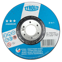 Meule 2-en-1 de premi&egrave;re qualit&eacute;, 5" x 9/32", Arbre 7/8", Type 27 Helyx Safety & Industrial Supplies