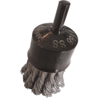 Brosses mont&eacute;es &agrave; fils nou&eacute;s, 1" dia., dia. Des fils 0,014", Tige 1/4" Helyx Safety & Industrial Supplies