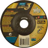 Meule Quantum3, 5" x 1/4", Arbre 7/8", C&eacute;ramique, Type 27 Helyx Safety & Industrial Supplies