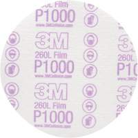Hookit Finishing Film Disc, 6" Dia., P1000 Grit, Aluminum Oxide, Film Helyx Safety & Industrial Supplies