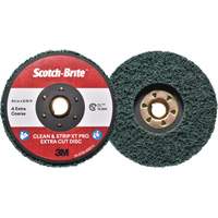 Disque extra coupe  Clean and Strip  XT Pro Scotch-Brite, 4-1/2" dia., Grain Extra grossier, Oxyde d'aluminium Helyx Safety & Industrial Supplies