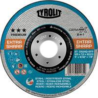 Meule Cerabond X, 5" x 9/32", Arbre 7/8", C&eacute;ramique, Type 27 Helyx Safety & Industrial Supplies