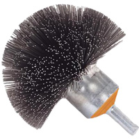 Spherical Mounted Crimped Wire Brush, 1-1/2", 0.008" Fill, 1/4" Shank Helyx Safety & Industrial Supplies