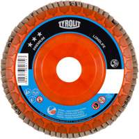 Disque &agrave; lamelles de premi&egrave;re qualit&eacute; LongLife, 4-1/2" x 7/8", Type 27, Grain 120, Zirconium Helyx Safety & Industrial Supplies