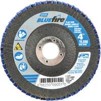 Disque &agrave; lamelles coniques R884P BlueFire, 4" x 5/8", Type 29, Grain P60, Alumine de zirconium Helyx Safety & Industrial Supplies