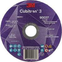 Cubitron 3 Cut-Off Wheel, 5" x 0.045", 7/8" Arbor, Type 1, Ceramic, 12250 RPM Helyx Safety & Industrial Supplies