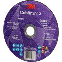Meule &agrave; tronçonner Cubitron 3, 6" x 0,045", Type T27, C&eacute;ramique, 10 200 Tr/min Helyx Safety & Industrial Supplies