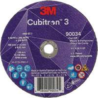 Cubitron 3 Cut-Off Wheel, 4" x 0.045", 3/8" Arbor, Type T1, Ceramic, 21000 RPM Helyx Safety & Industrial Supplies