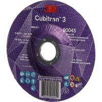 Meule à tronçonner Cubitron<sup>MC</sup> 3, 5" x 0,045", Arbre de 7/8", Type T27, Céramique, 12250 Tr/min NY551 | Helyx Safety & Industrial Supplies