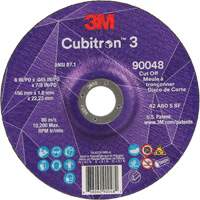 Meule &agrave; tronçonner Cubitron 3, 6" x 0,045", Arbre de 7/8", Type T27, C&eacute;ramique, 10 200 Tr/min Helyx Safety & Industrial Supplies
