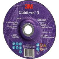 Meule &agrave; tronçonner Cubitron 3, 6" x 0,045", Arbre de 7/8", Type T27, C&eacute;ramique, 10 200 Tr/min Helyx Safety & Industrial Supplies