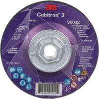 Cubitron 3 Depressed Centre Grinding Wheel, 4-1/2" x 1/4", 5/8"-11 Arbor, Ceramic, Type T27 Helyx Safety & Industrial Supplies
