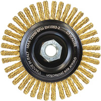 Brosse m&eacute;tallique &agrave; touret sans cr&eacute;ation d'&eacute;tincelles, 5" dia. x 5/8"-11 arbre Helyx Safety & Industrial Supplies