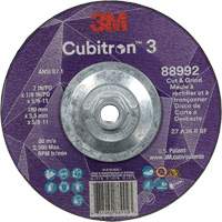 Cubitron 3 Cut and Grind Wheel, 7" x 1/8", 5/8"-11 Arbor, Type 27, 36 Grit, Ceramic Helyx Safety & Industrial Supplies