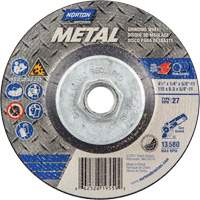 Meule pour le m&eacute;tal, 4-1/2" x 1/4", Arbre 5/8"-11, Oxyde d'aluminium, Type 27 Helyx Safety & Industrial Supplies