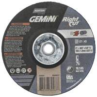 Meule &agrave; tronçonner pour coupe &agrave; angle droit RightCut Gemini, 6" x 0,045", Arbre de 5/8"-11, Type 27/42, Oxyde d'aluminium, 10185 Tr/min Helyx Safety & Industrial Supplies