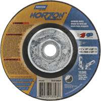 Disque de meulage et tronçonnage NorZon Plus SGZ CA, 4-1/2" x 1/8", Arbre de 5/8"-11, Type 27, C&eacute;ramique d'alumine Helyx Safety & Industrial Supplies